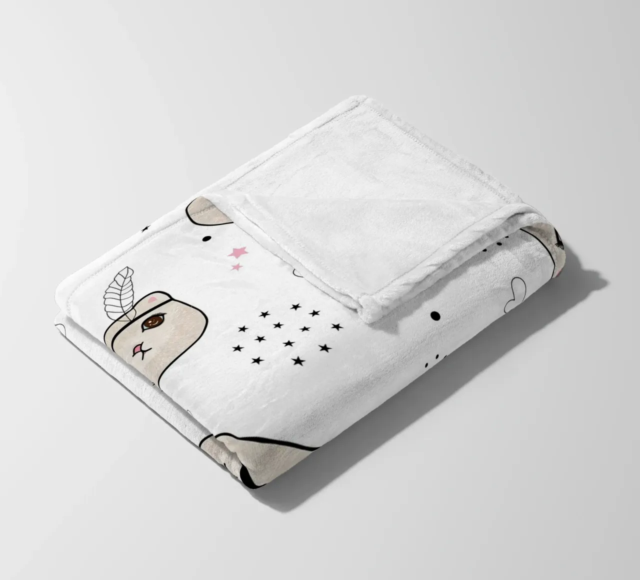Modello senza cuciture di un gattino carino coperta in pile da gulsengunel