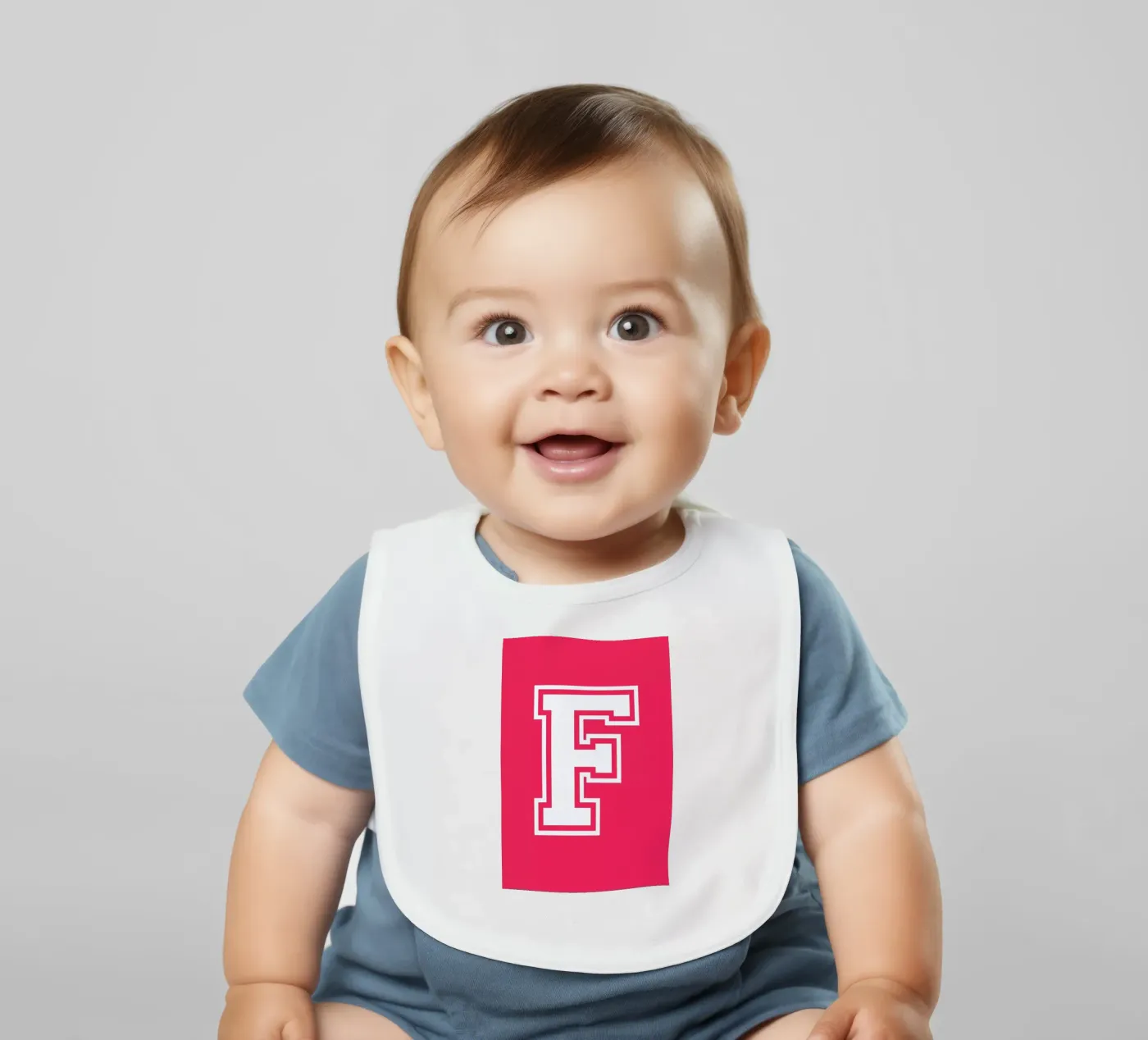 F baby bib by Studio One