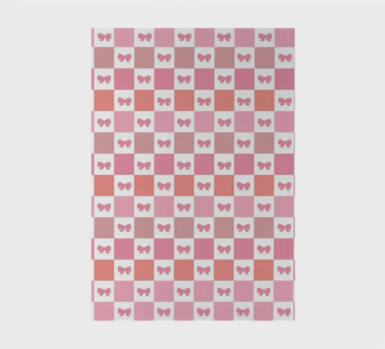 Cute pink plaid pattern with bows notebook by gulsengunel