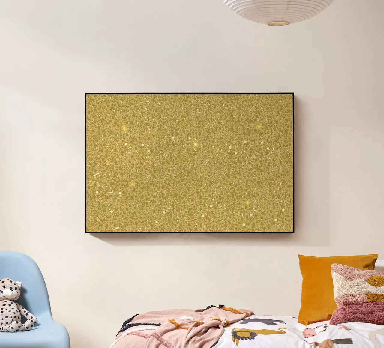 Striscione con glitter oro plexiglass da gulsengunel