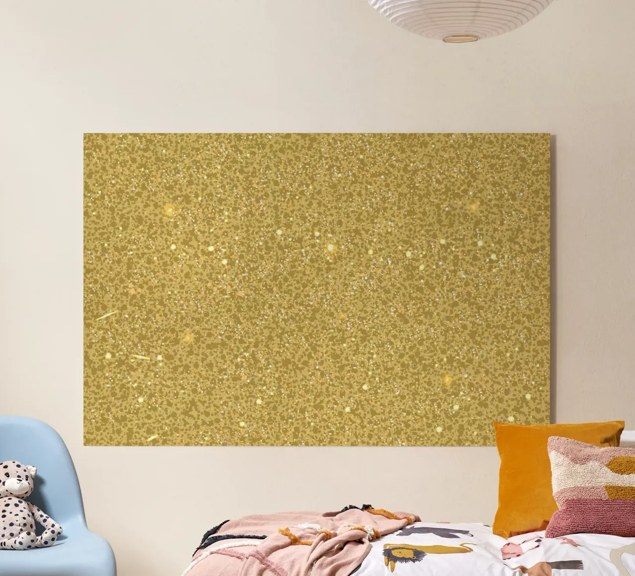 Striscione con glitter oro plexiglass da gulsengunel
