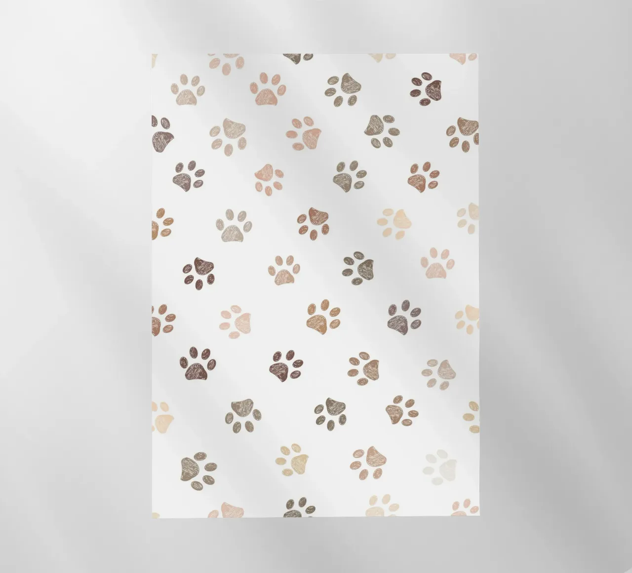 Impronte di zampe color terra pellicola backlit da gulsengunel