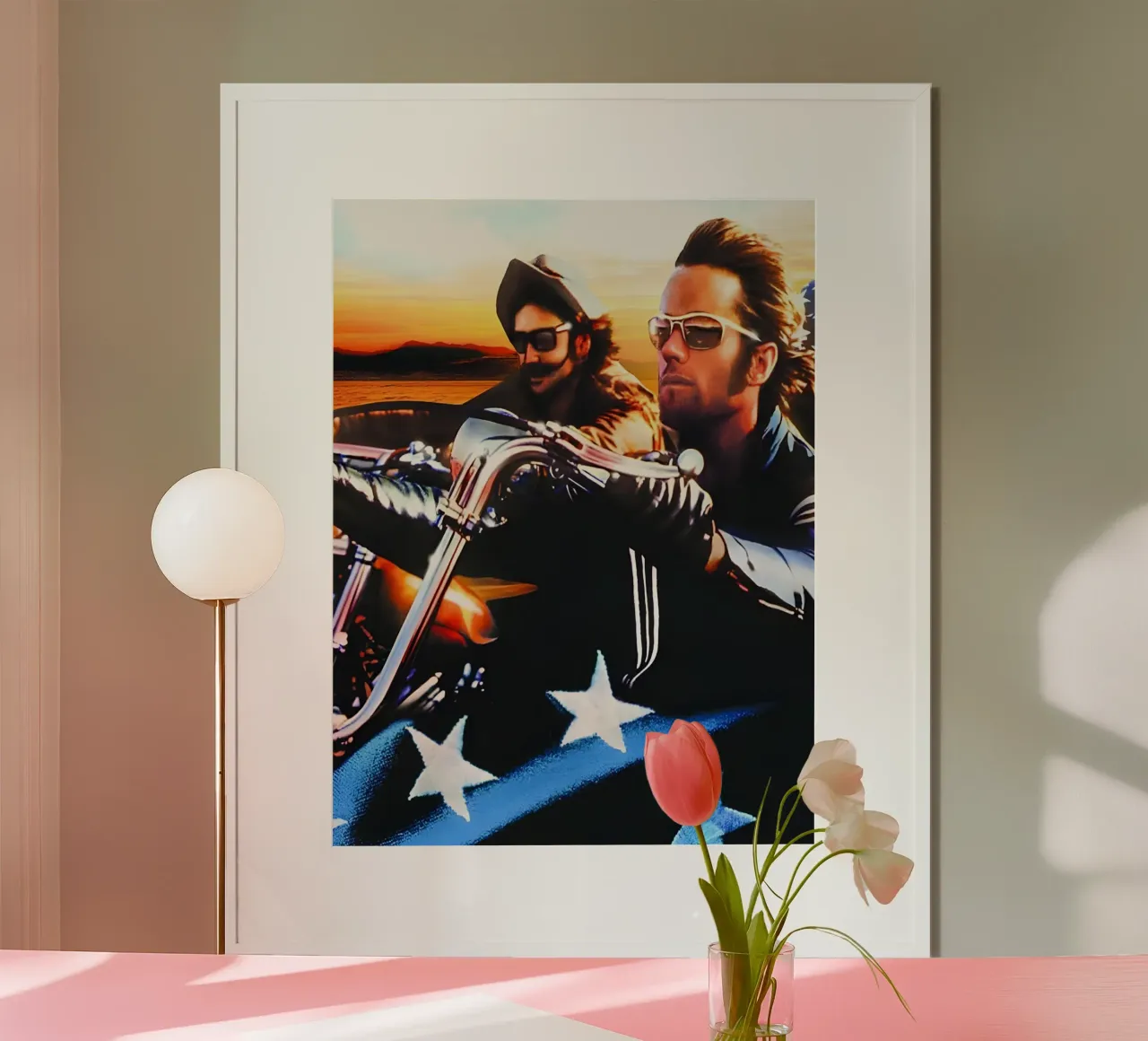 Easy Reader poster con telaio in alluminio da Low poly art