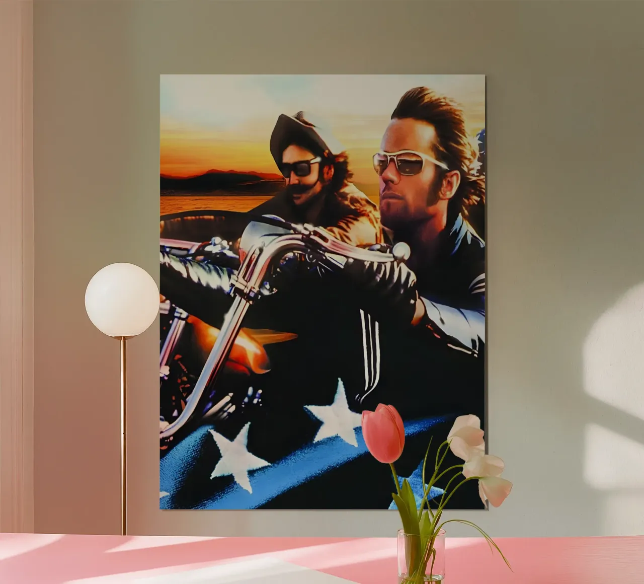 Easy Reader poster con telaio in alluminio da Low poly art