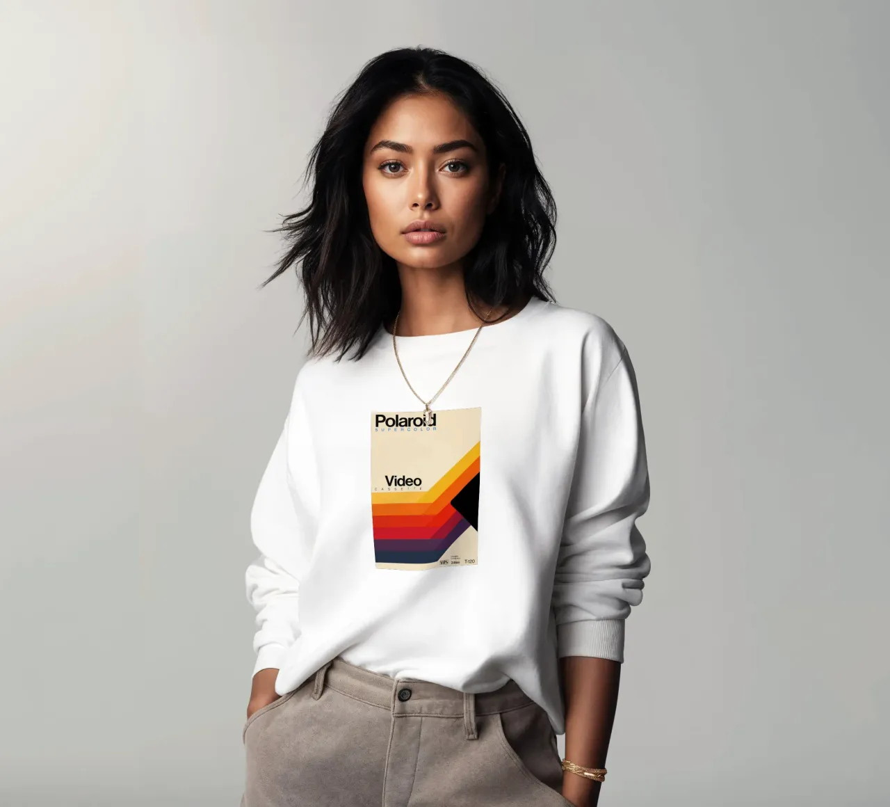 Old School VHS Poster – Supercolor Aesthetic sweatshirt by SMPLE