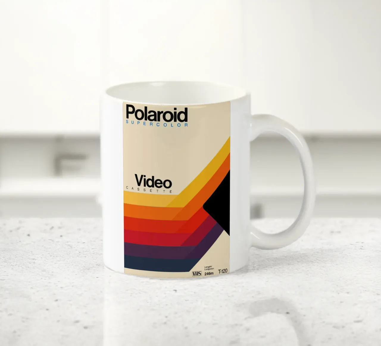 Old School VHS Poster – Supercolor Aesthetic ceramic mug by SMPLE
