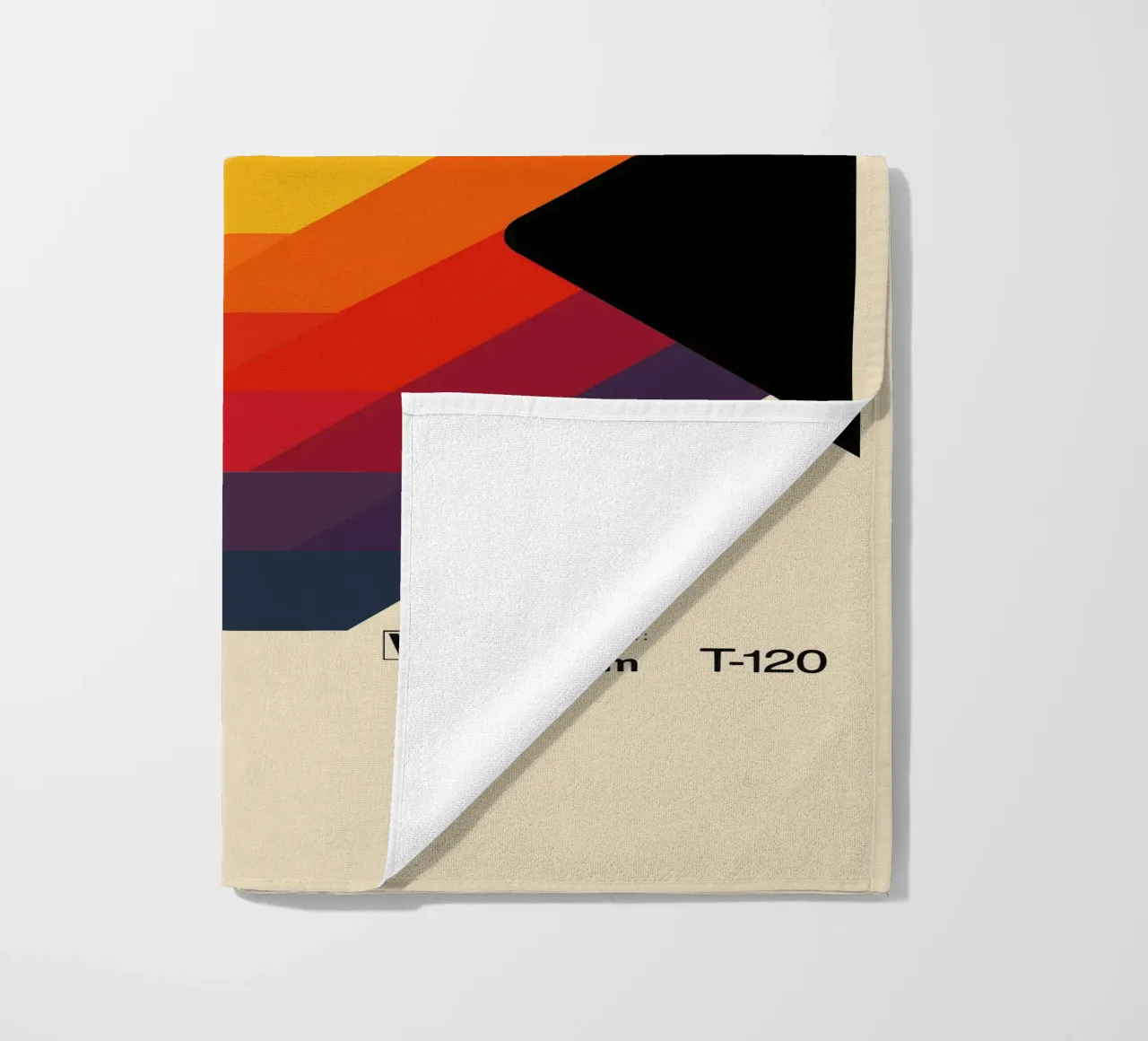 Old School VHS Poster – Supercolor Aesthetic beach towel by SMPLE