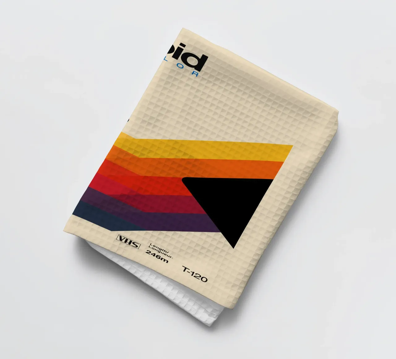 Old School VHS Poster – Supercolor Aesthetic tea towel by SMPLE