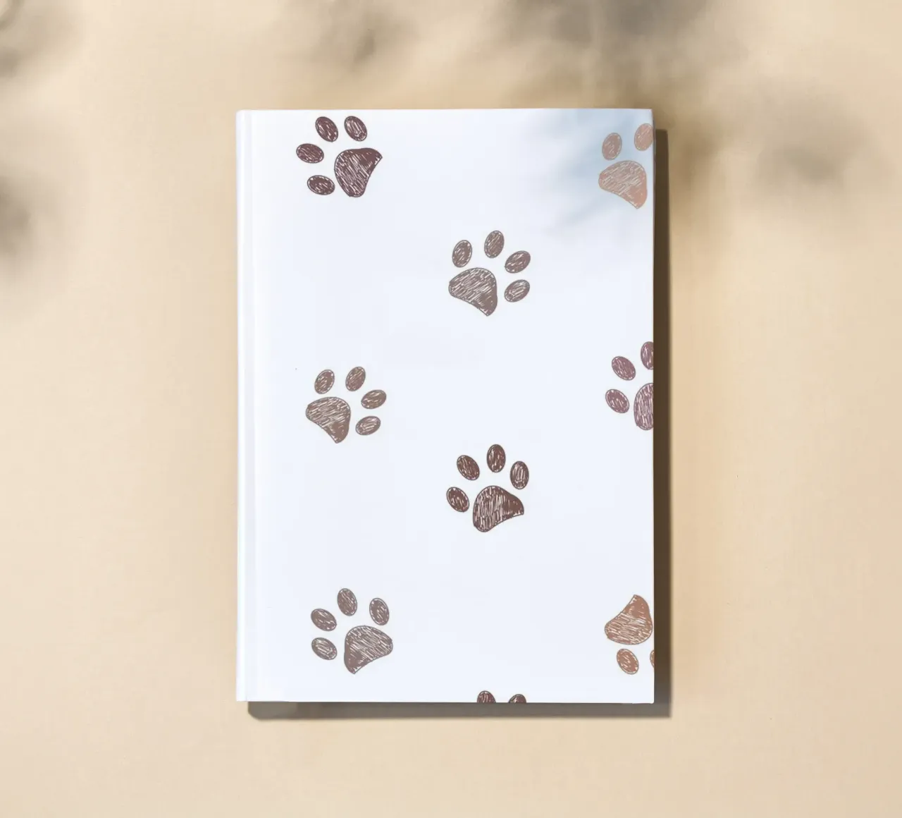 Seamless banner design paw prints notebook by gulsengunel