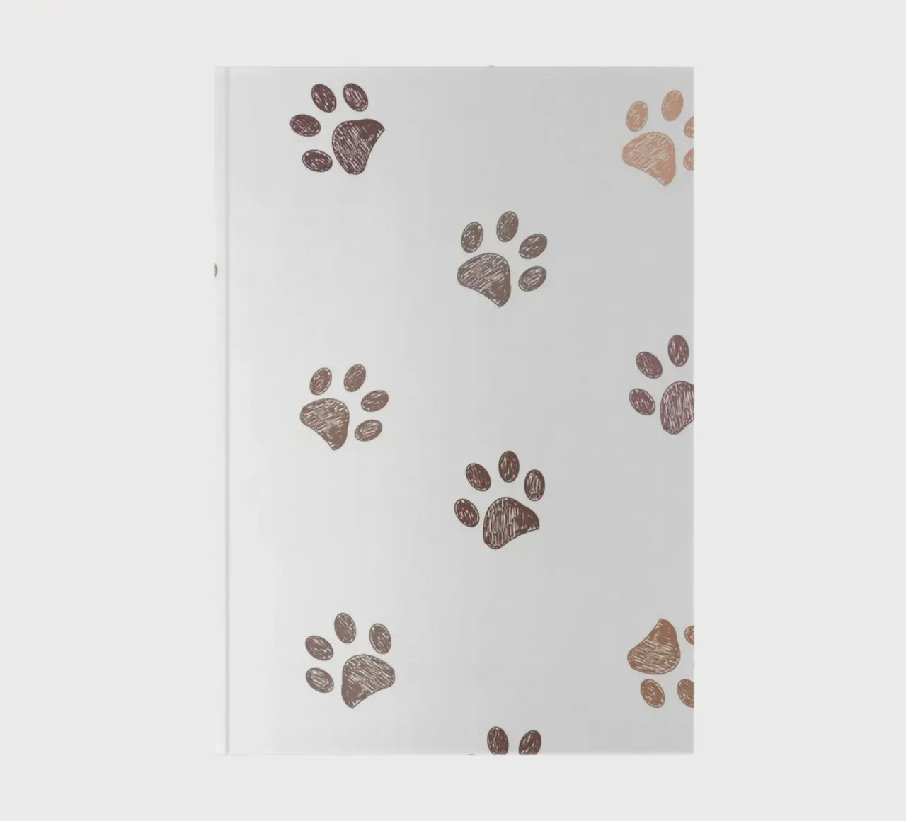 Seamless banner design paw prints notebook by gulsengunel