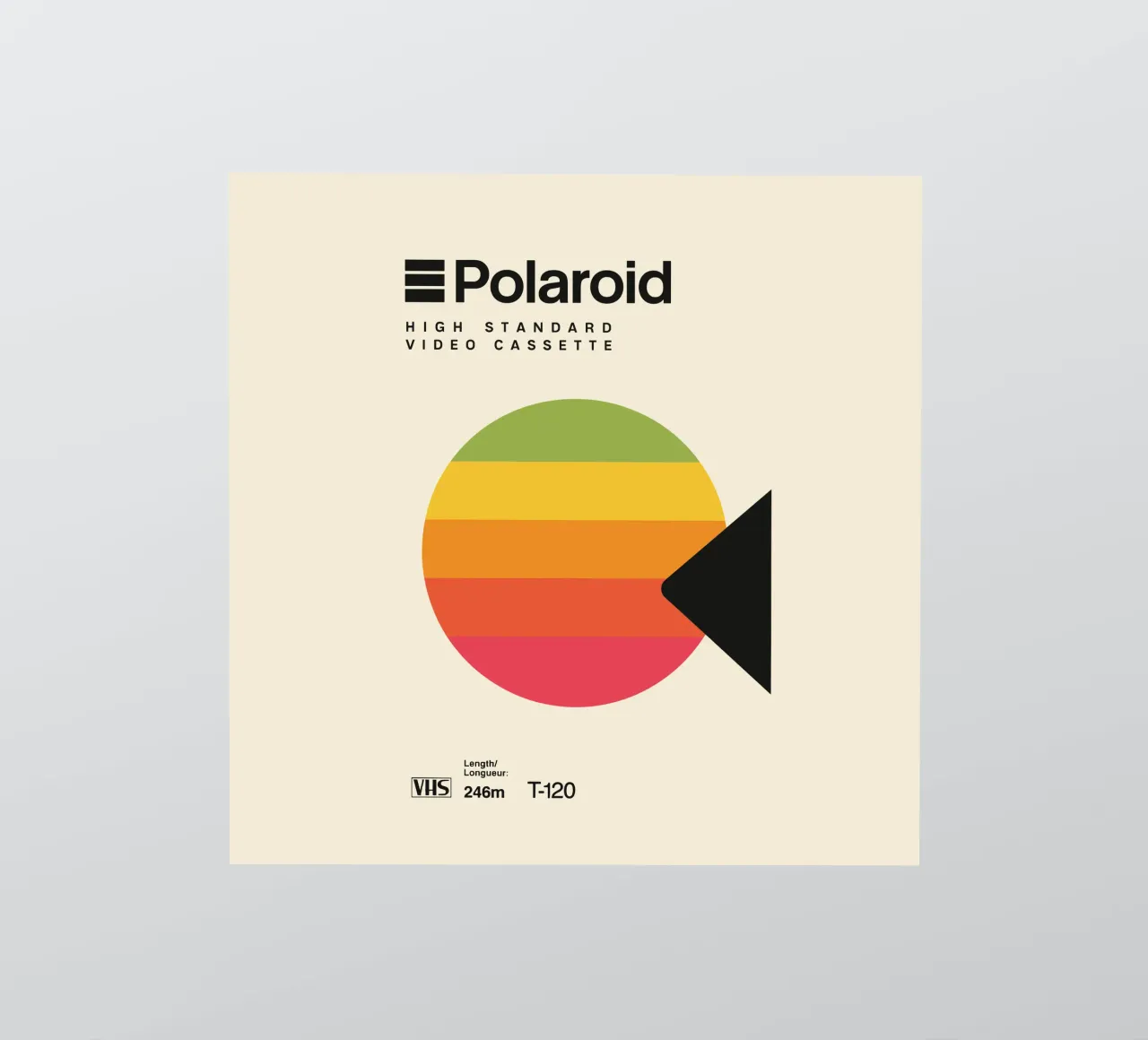 Retro wall art - VHS tape look with colour wheel sticker by SMPLE