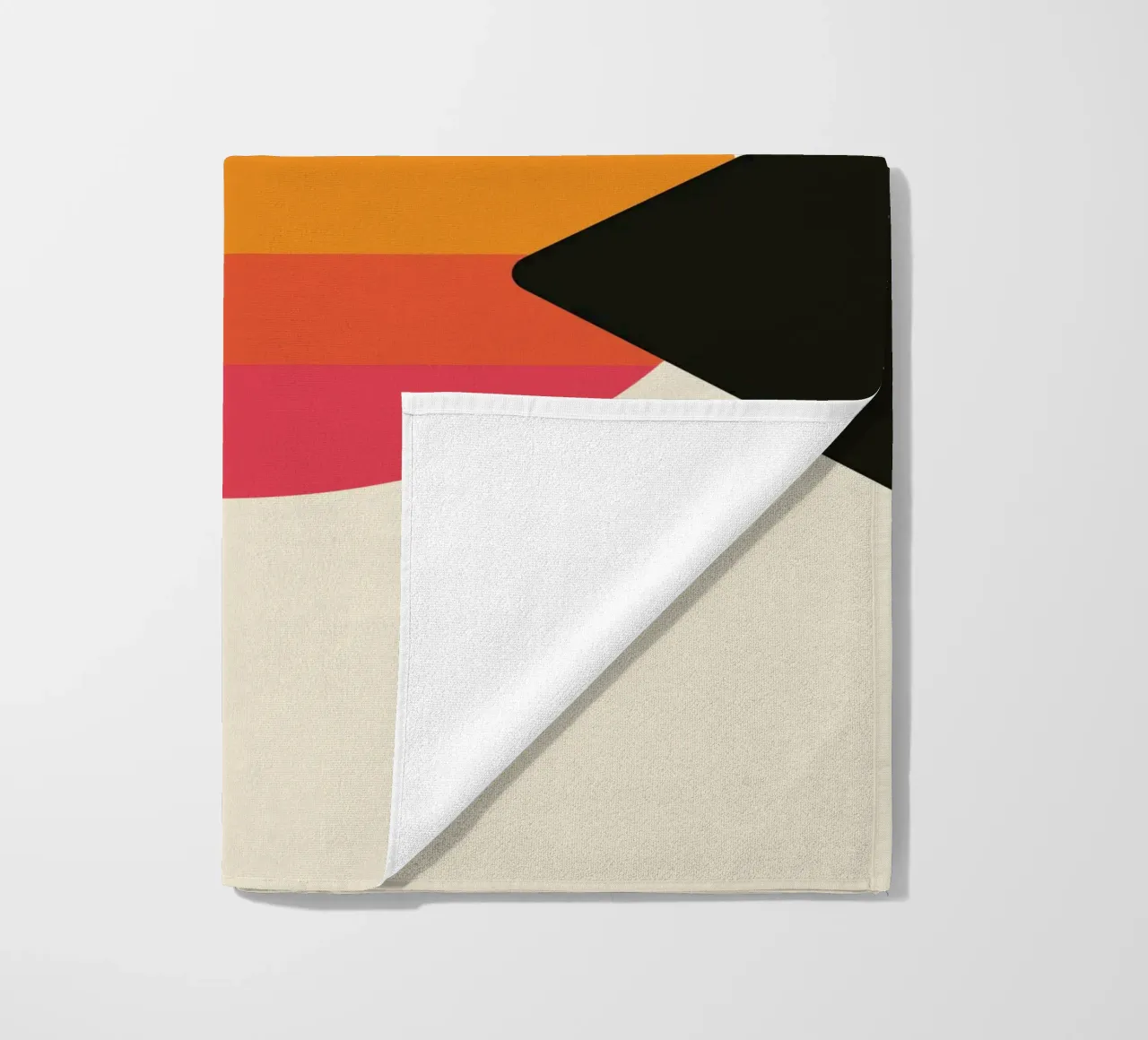 Retro wall art - VHS tape look with colour wheel beach towel by SMPLE