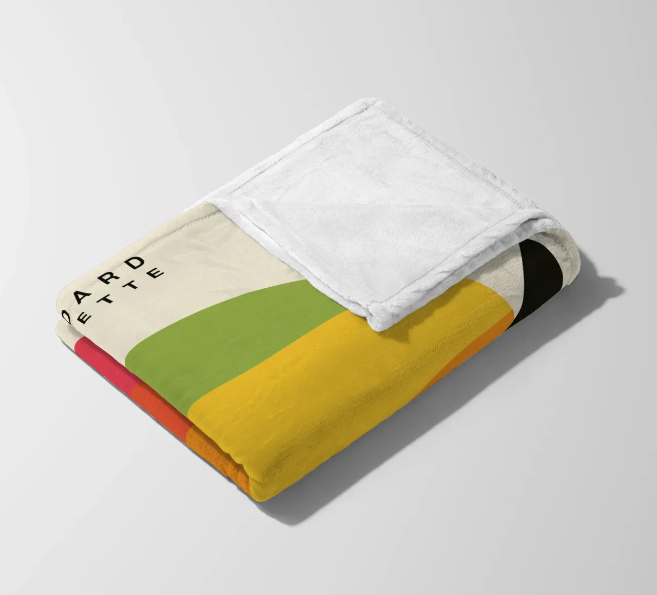 Retro wall art - VHS tape look with colour wheel fleece blanket by SMPLE