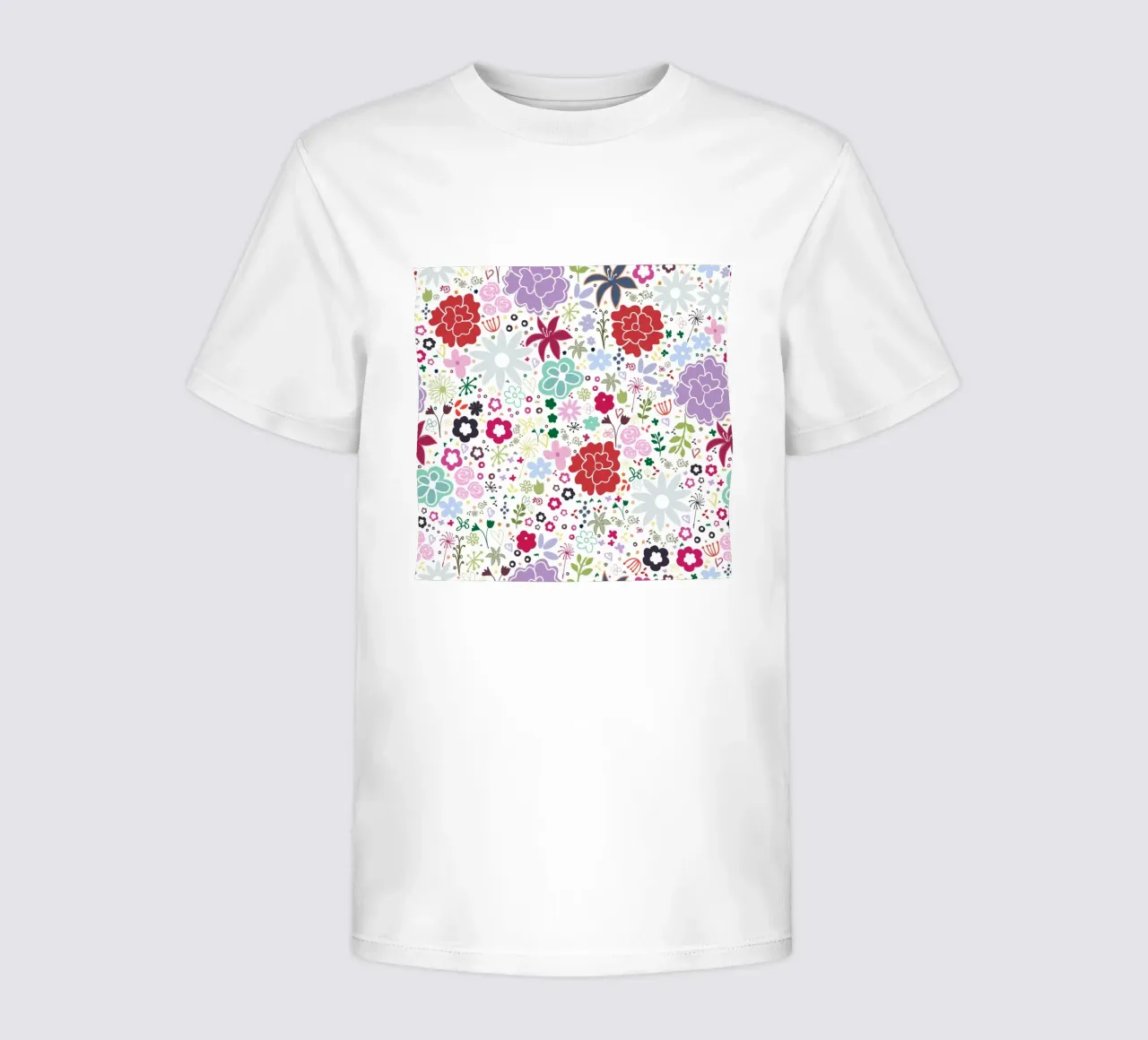 Cherries red fruit stems leaves striped background kids t-shirt by gulsengunel