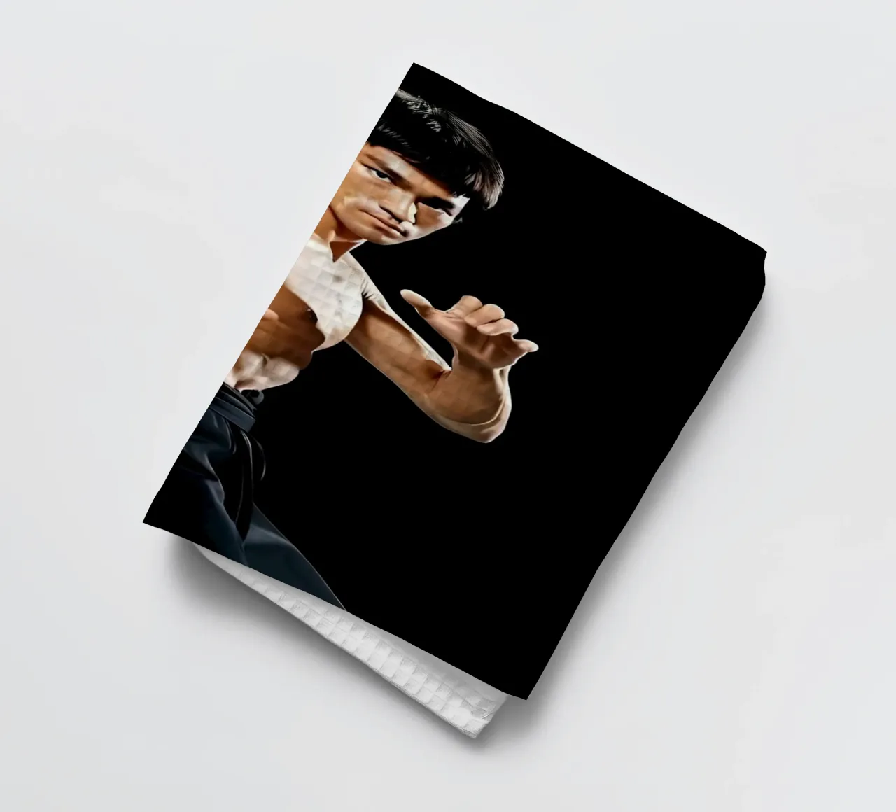 Bruce Lee tea towel by Low poly art