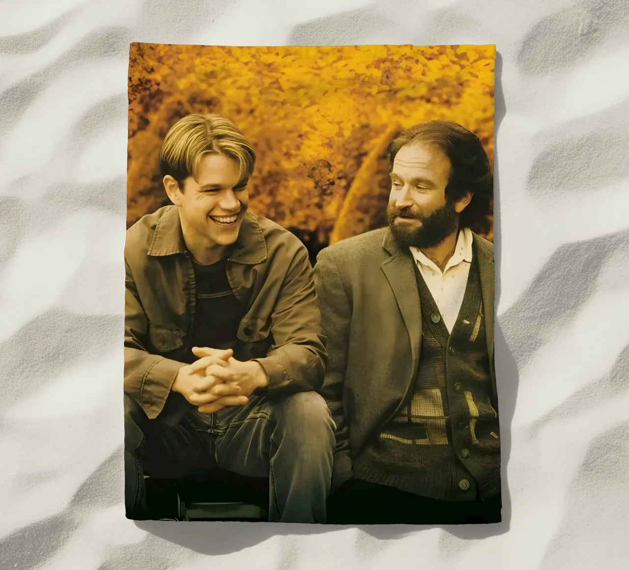 'Good Will Hunting' beach towel by Low poly art