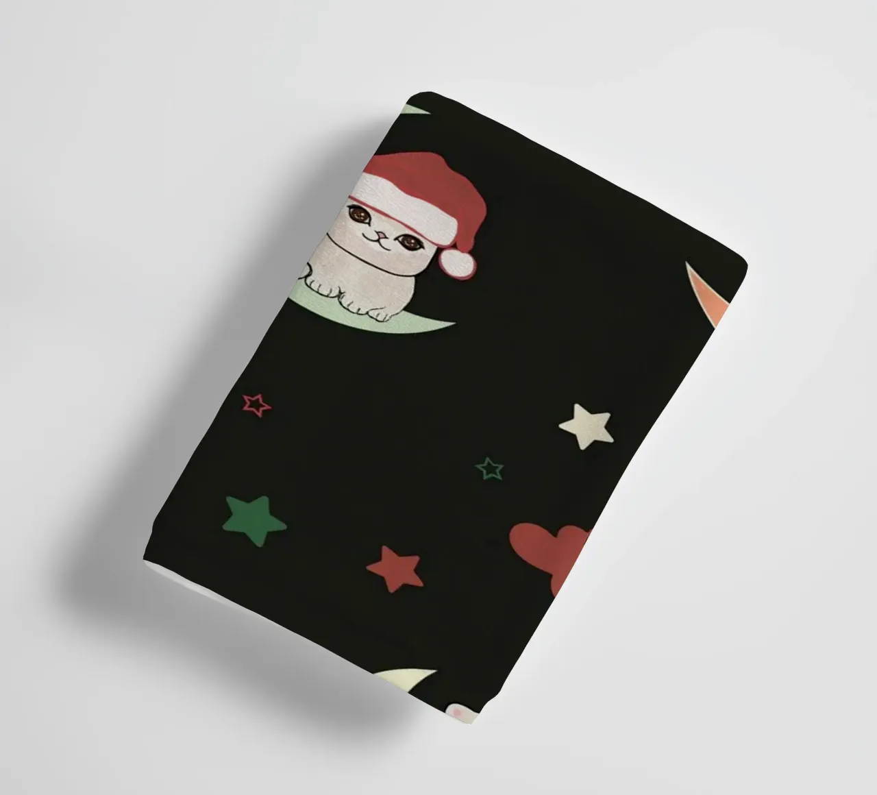 Motif lune et chats vert noir serviette de bain de gulsengunel