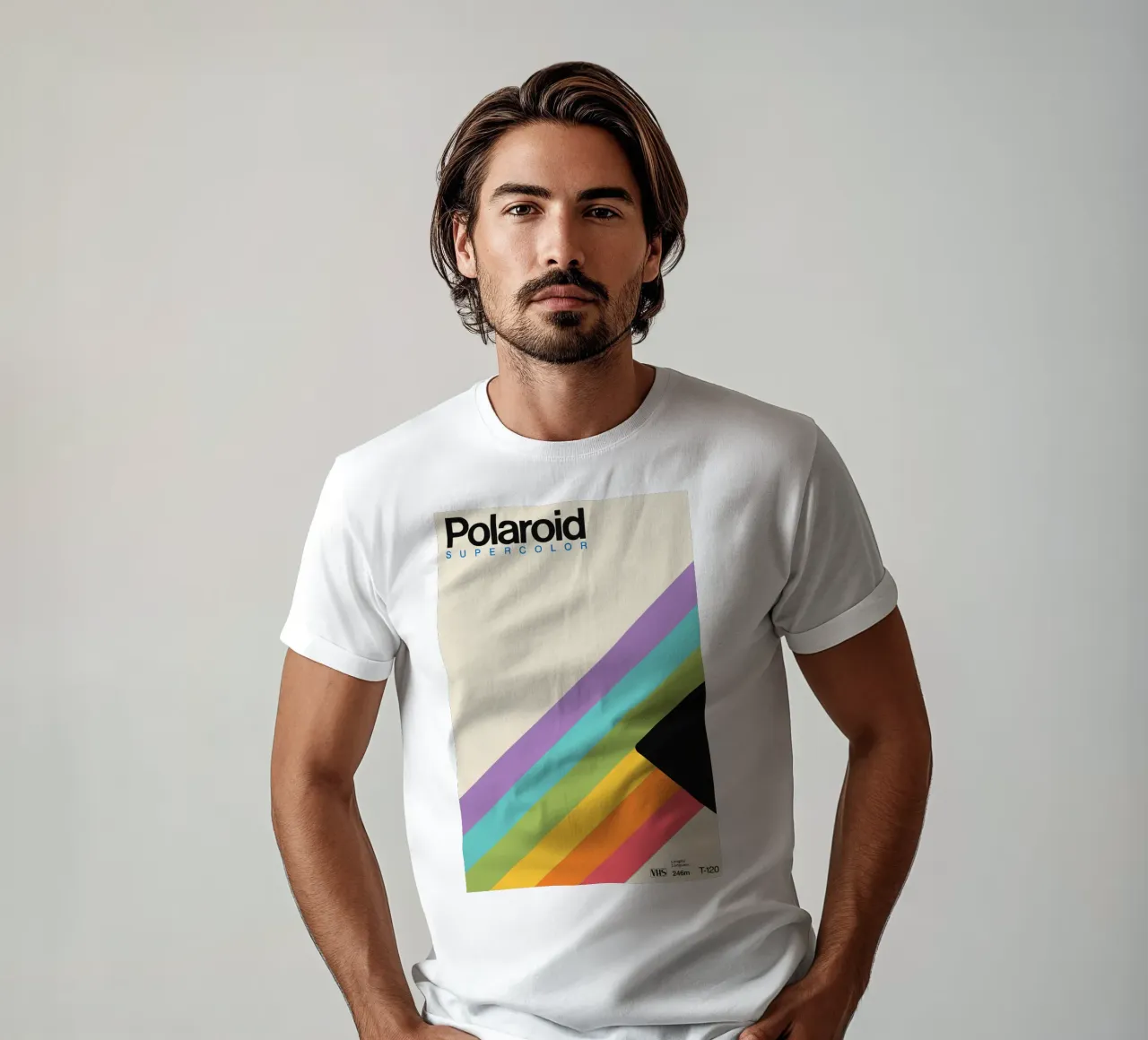 Polaroid Regenbogen Poster - Retro Design im VHS Look T-Shirt von SMPLE