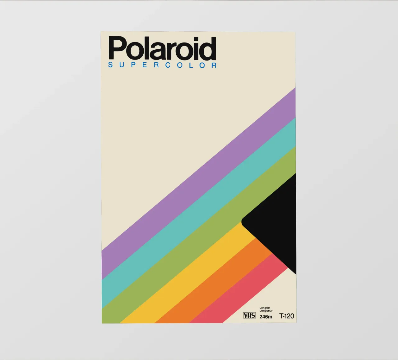 Poster Polaroid Rainbow - Design retrò e look VHS telo in pvc da SMPLE
