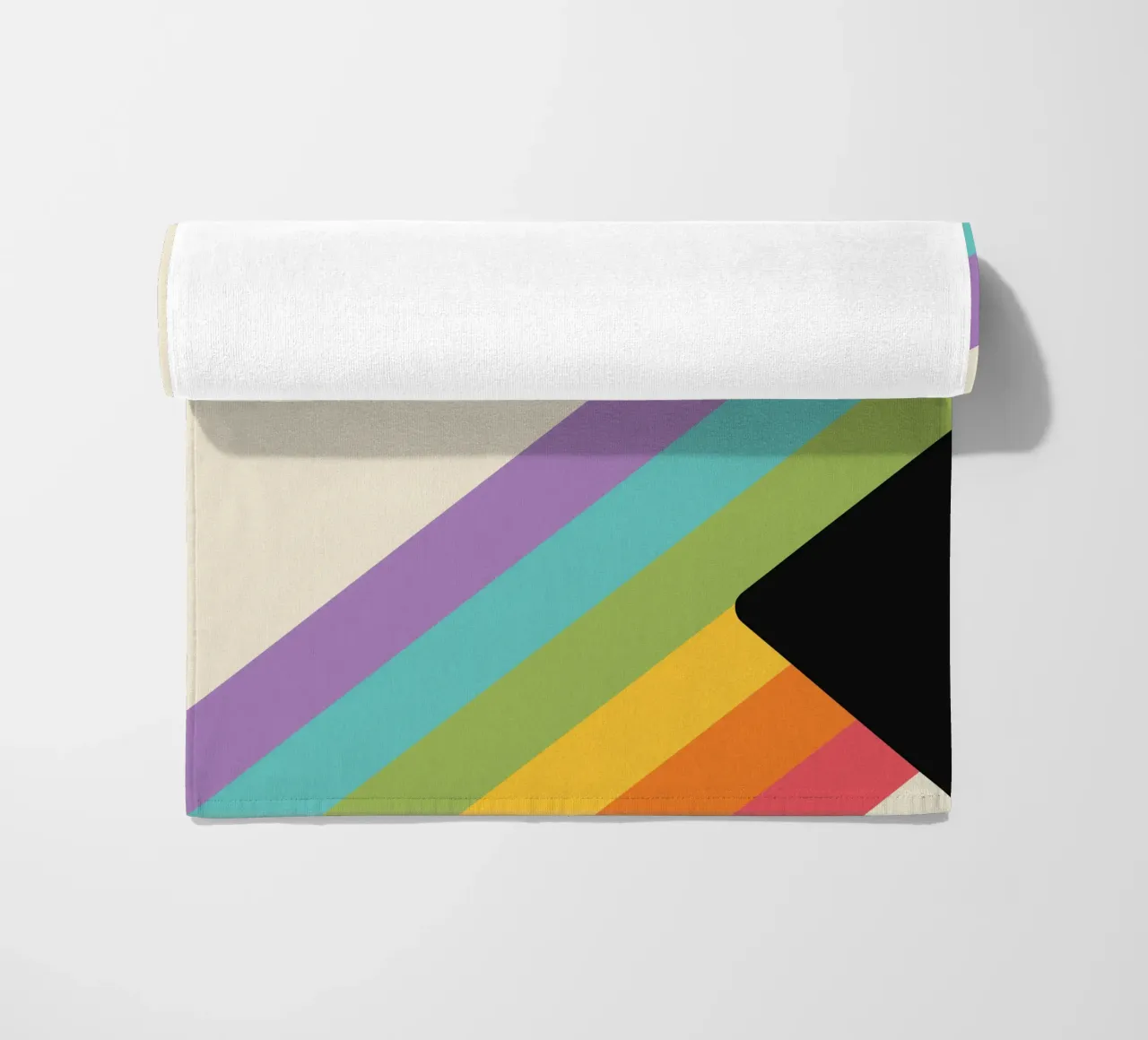 Polaroid Regenboog Poster - Retro Ontwerp im VHS Look strandhanddoek van SMPLE