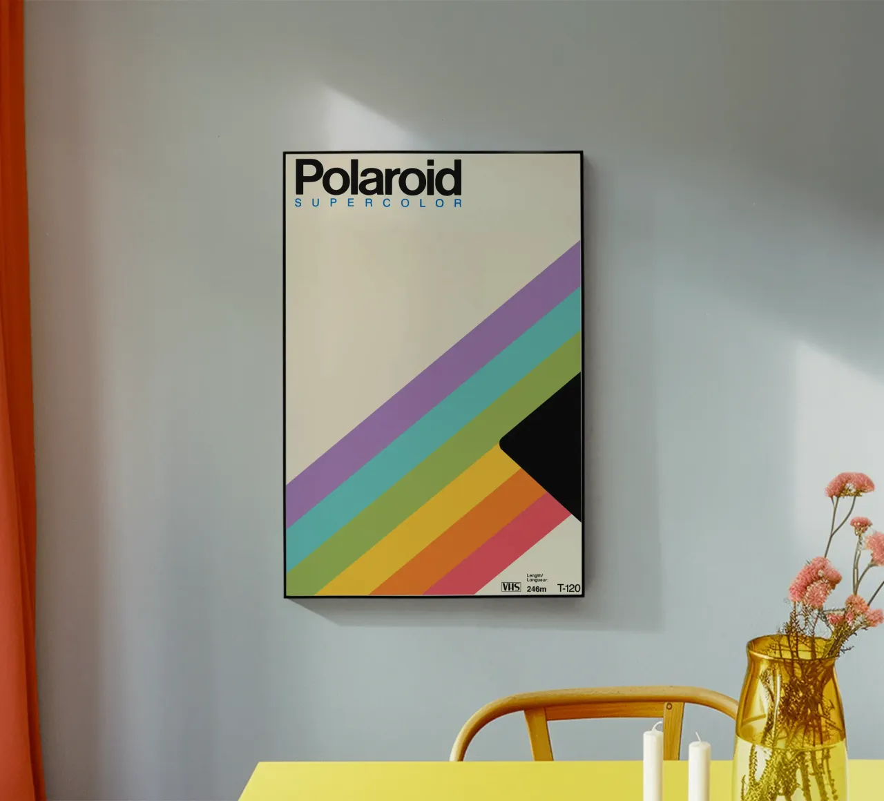 Poster Polaroid Rainbow - Design retrò e look VHS plexiglass da SMPLE