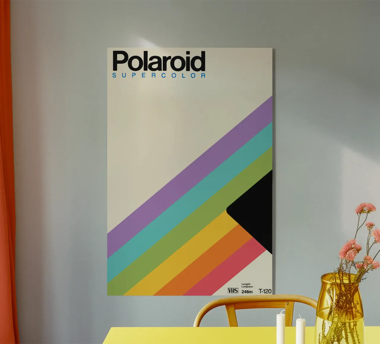 Poster Polaroid Rainbow - Design retrò e look VHS plexiglass da SMPLE