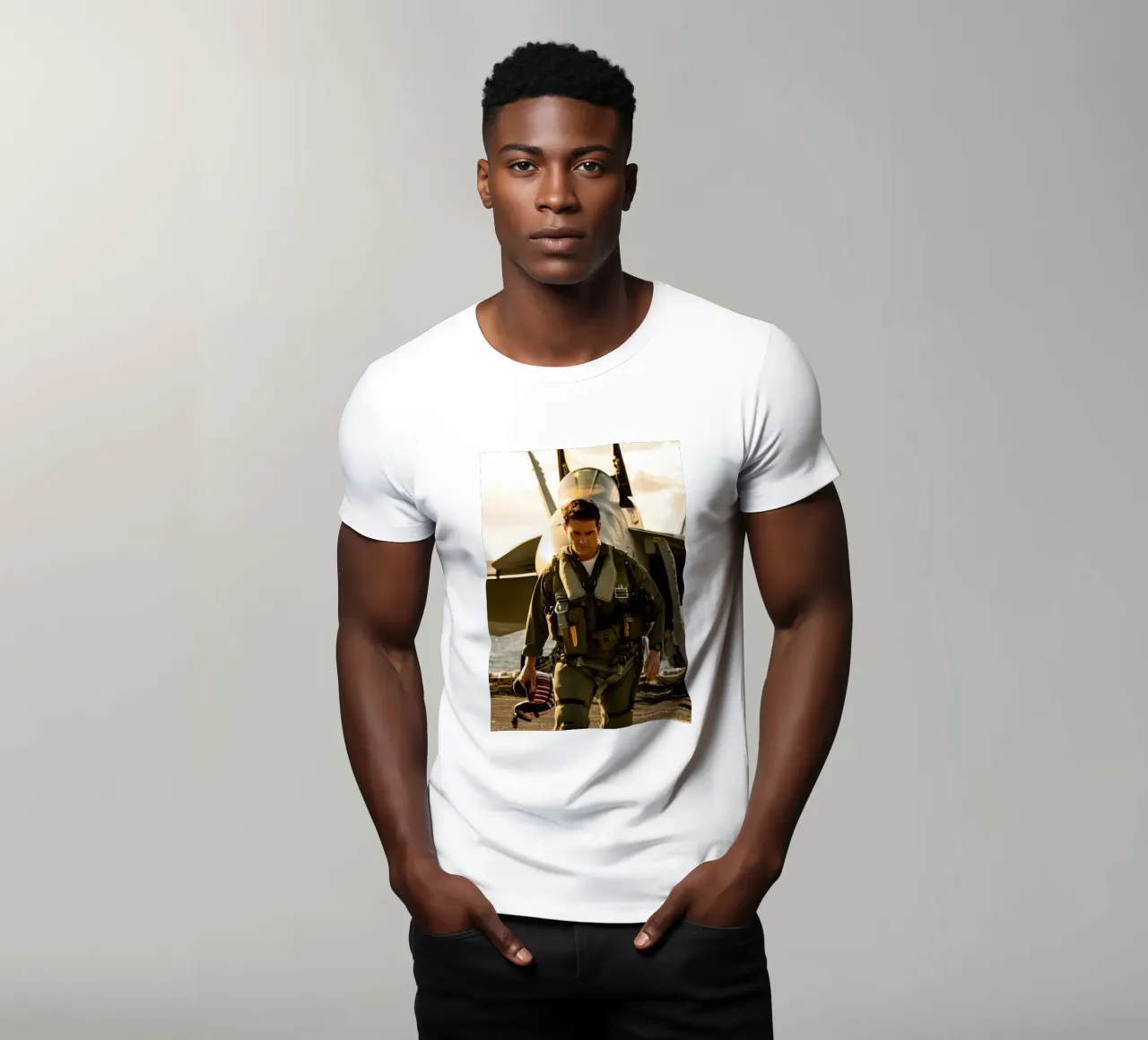 Top gun t-shirt by Low poly art