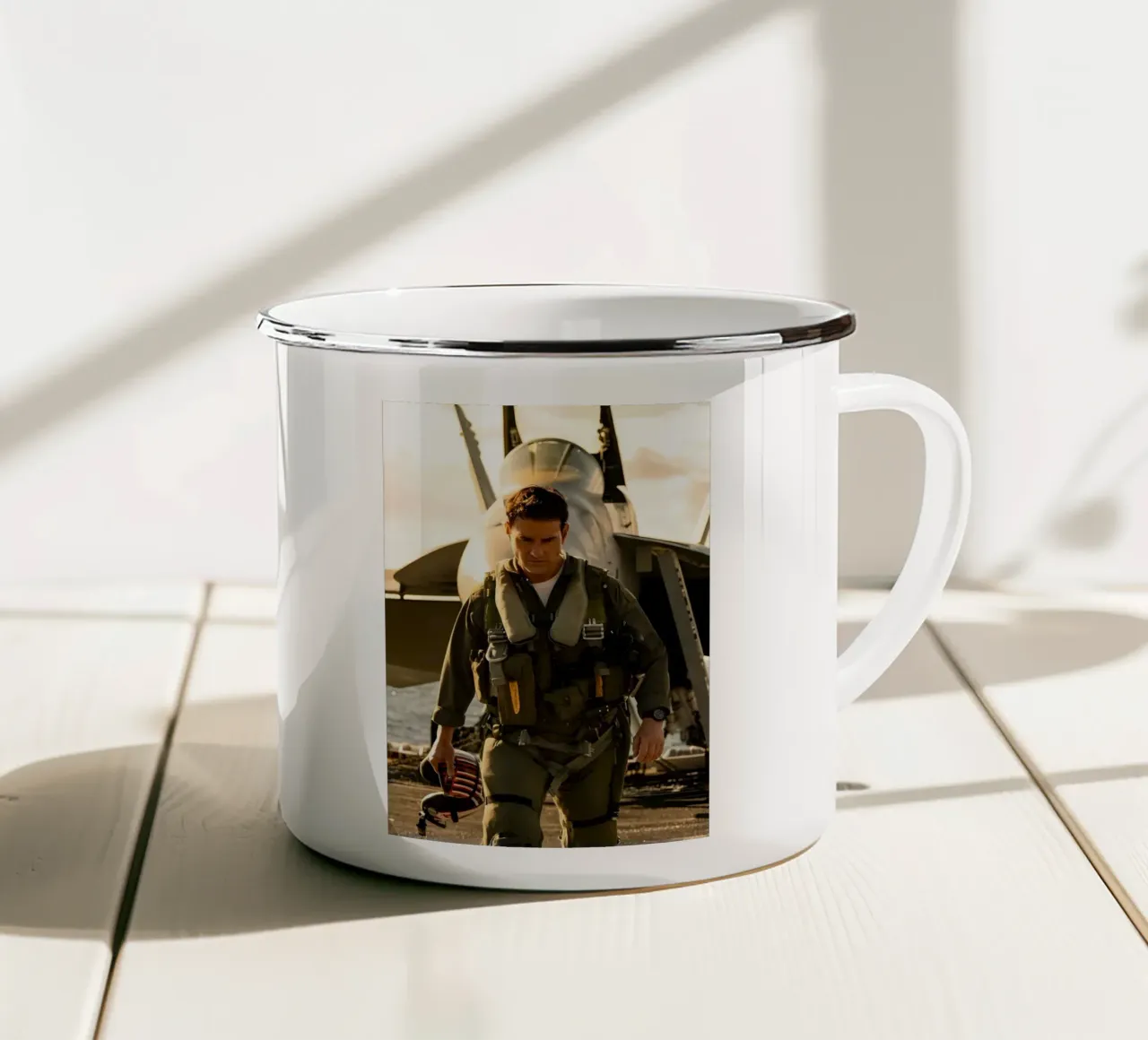 Top gun tazza in smalto da Low poly art