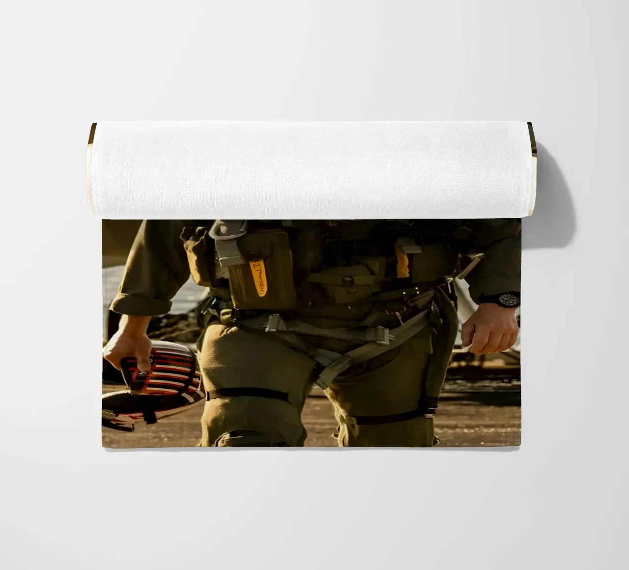 Top gun beach towel by Low poly art