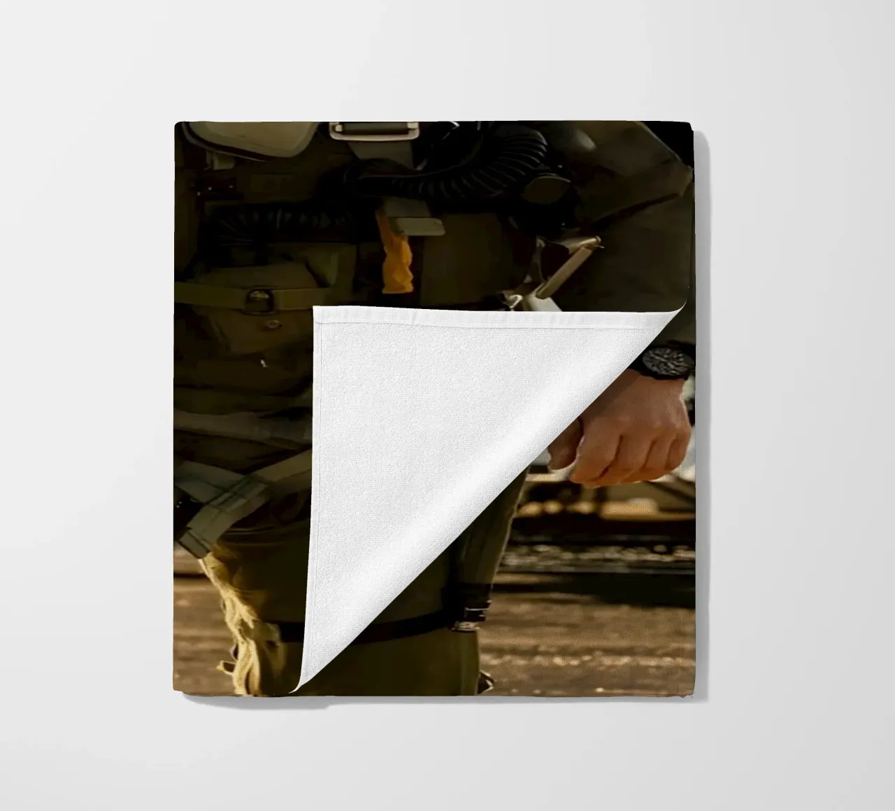 Top gun beach towel by Low poly art