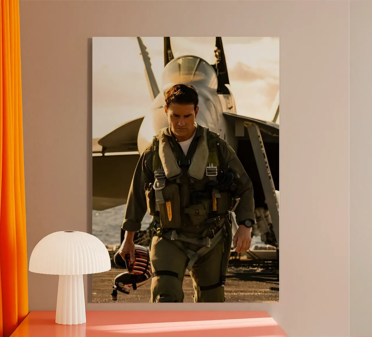 Top gun acrylic glass by Low poly art
