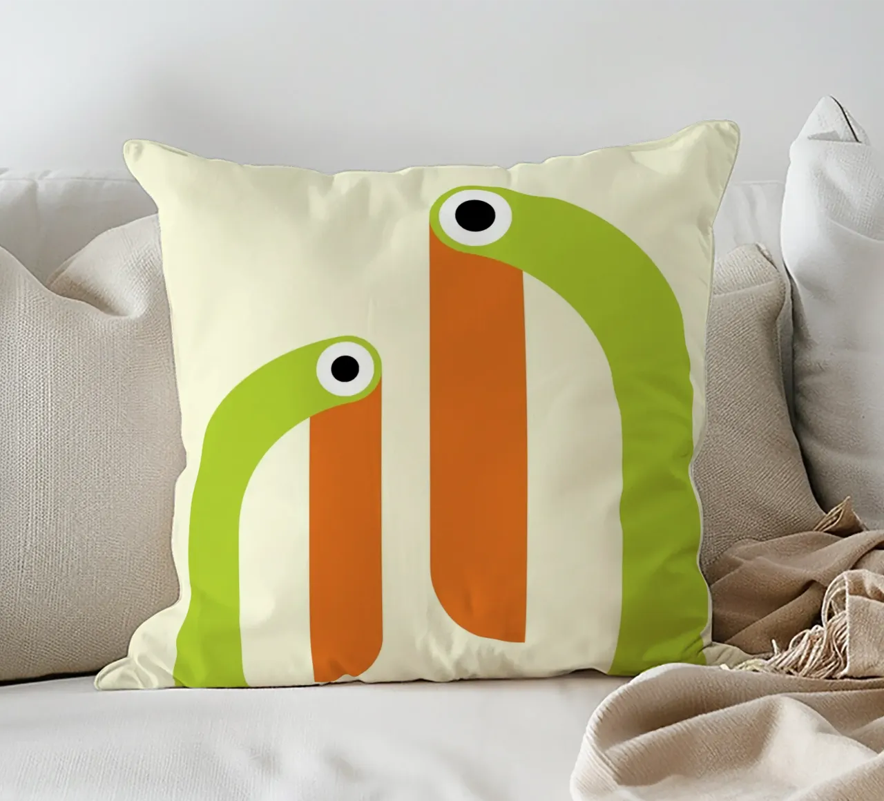 Taucan Bird Fun Abstract cuscino da galihstudio