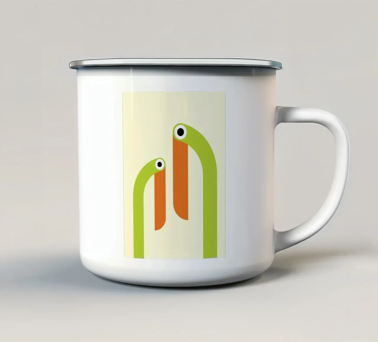 Taucan Bird Fun Abstract tazza in smalto da galihstudio
