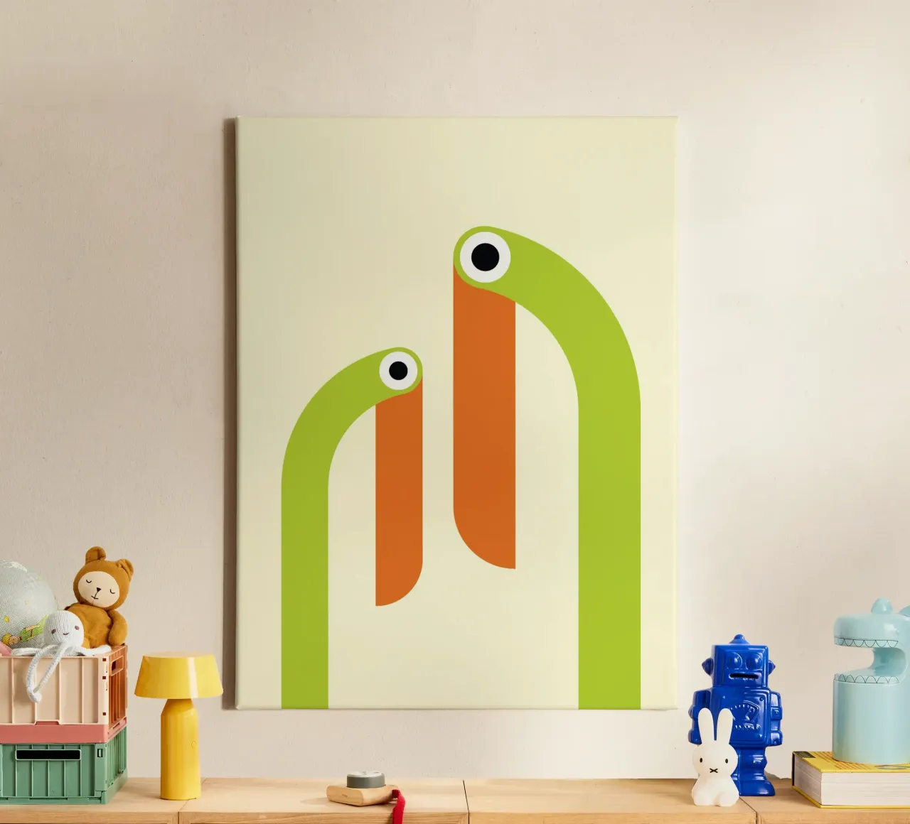 Taucan Bird Fun Abstract tela da galihstudio