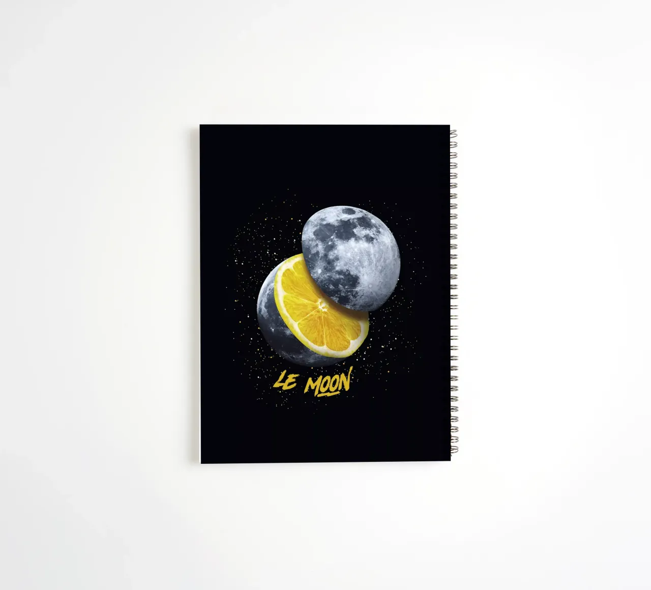 Le Moon - Lemon Moon spiral notebook by Tobe Fonseca