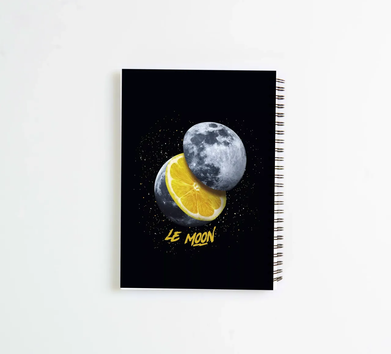 Le Moon - Lemon Moon spiral notebook by Tobe Fonseca