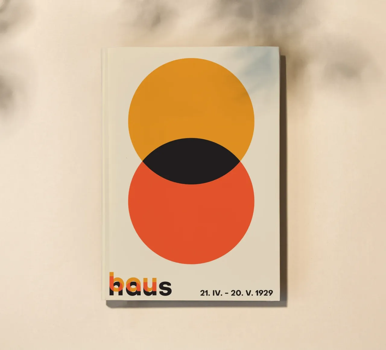 orange circles overlapping shapes notebook by Amber Hughes