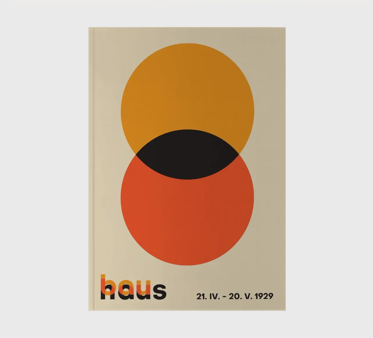orange circles overlapping shapes notebook by Amber Hughes