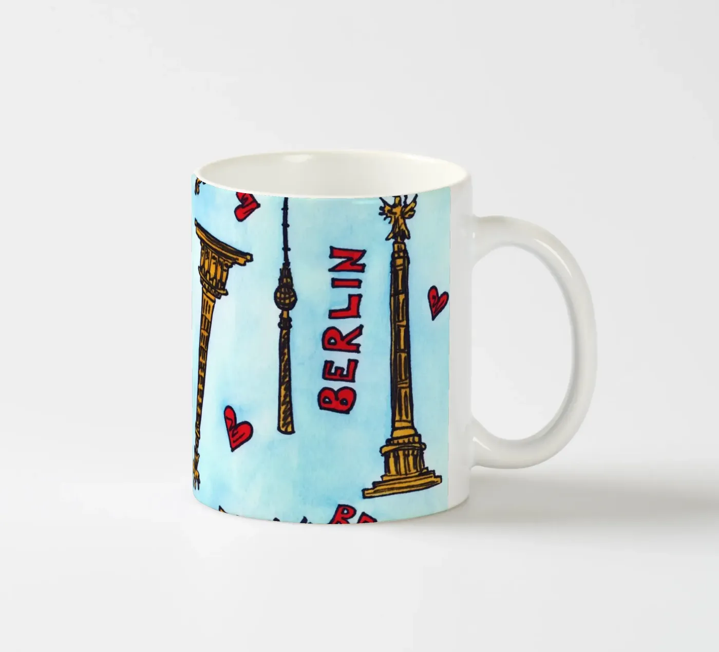 Berlin Pattern Keramik Tasse von KP Design