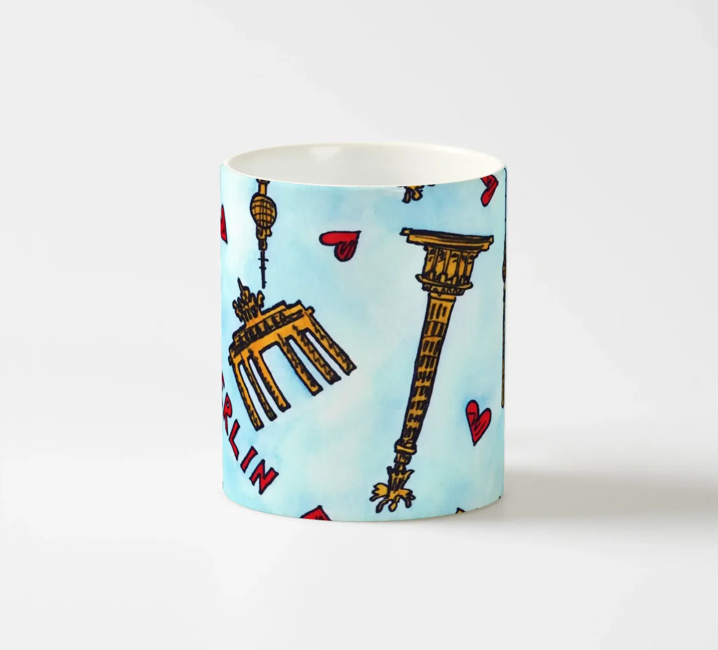 Berlin Pattern Keramik Tasse von KP Design