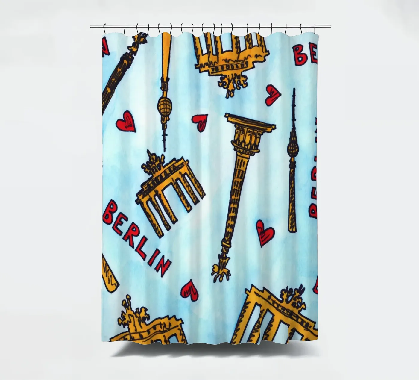 Berlin Pattern Duschvorhang von KP Design