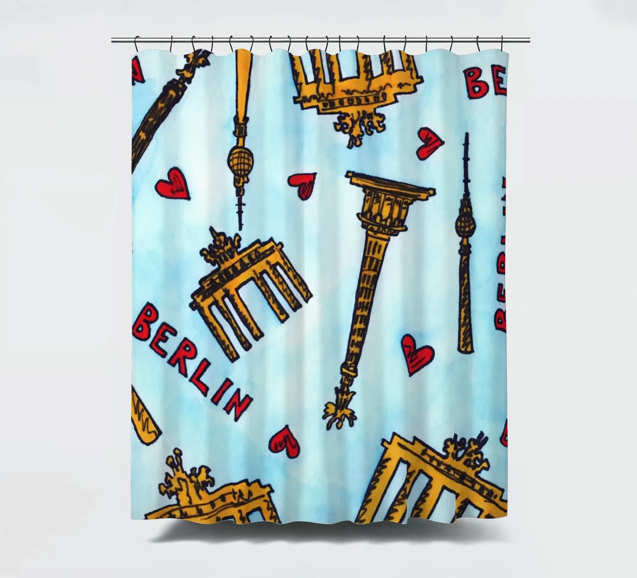 Berlin Pattern Duschvorhang von KP Design