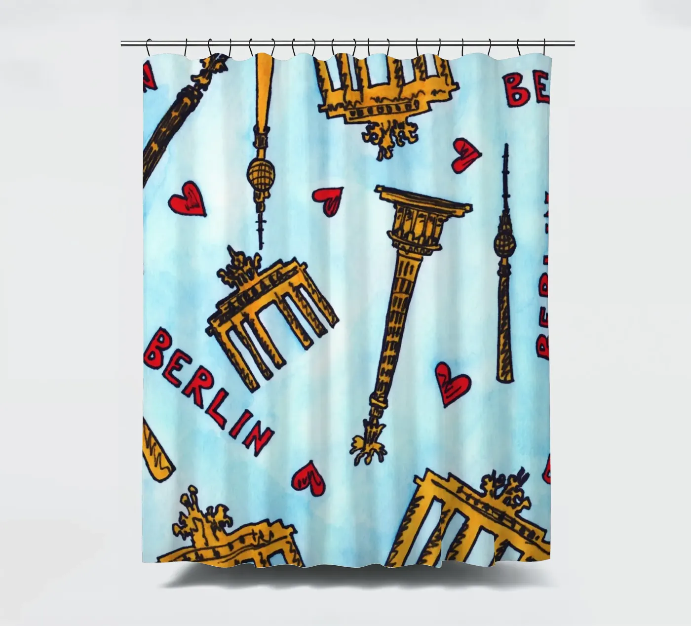 Berlin Pattern Duschvorhang von KP Design
