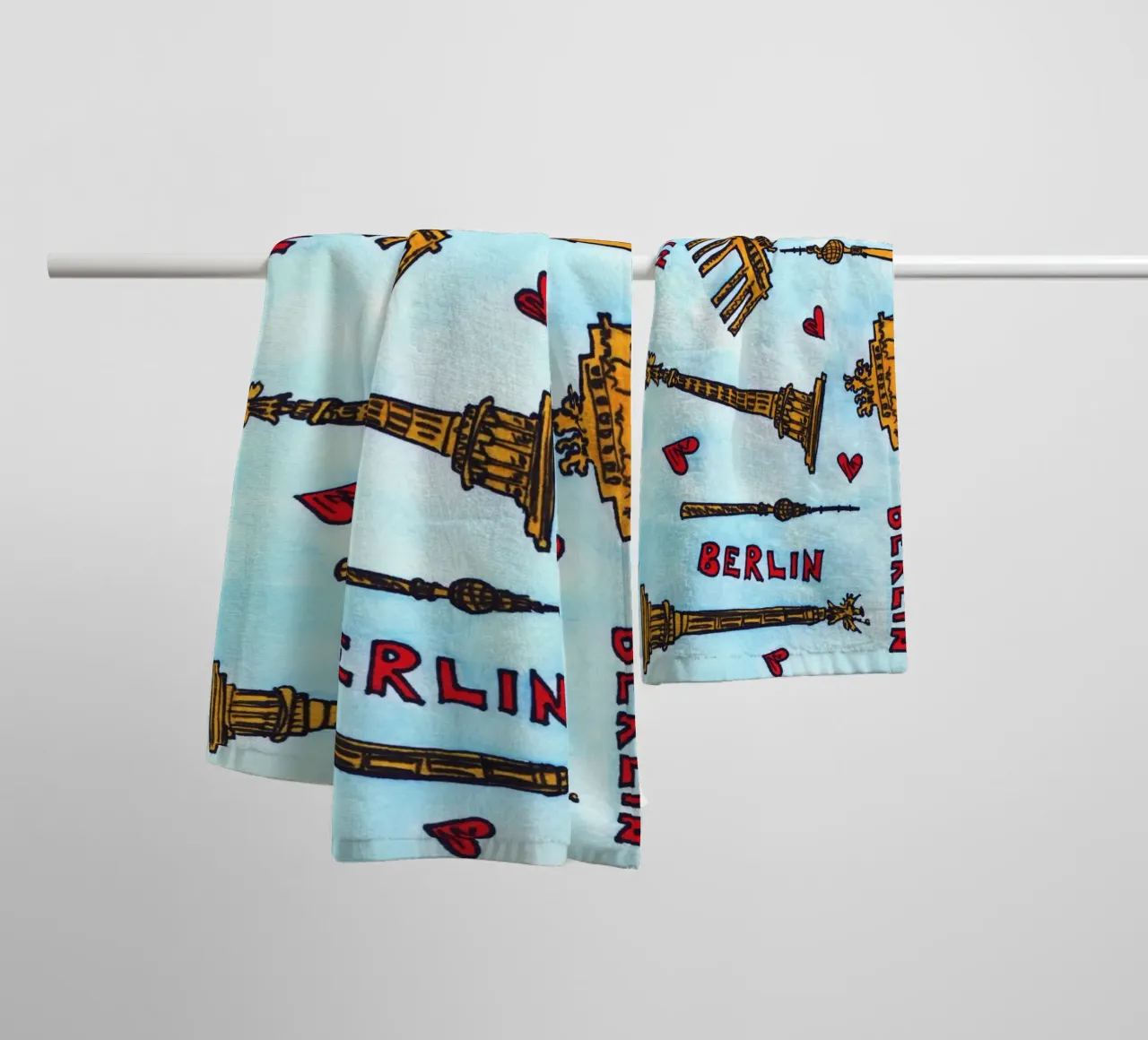 Berlin Pattern badhanddoek van KP Design