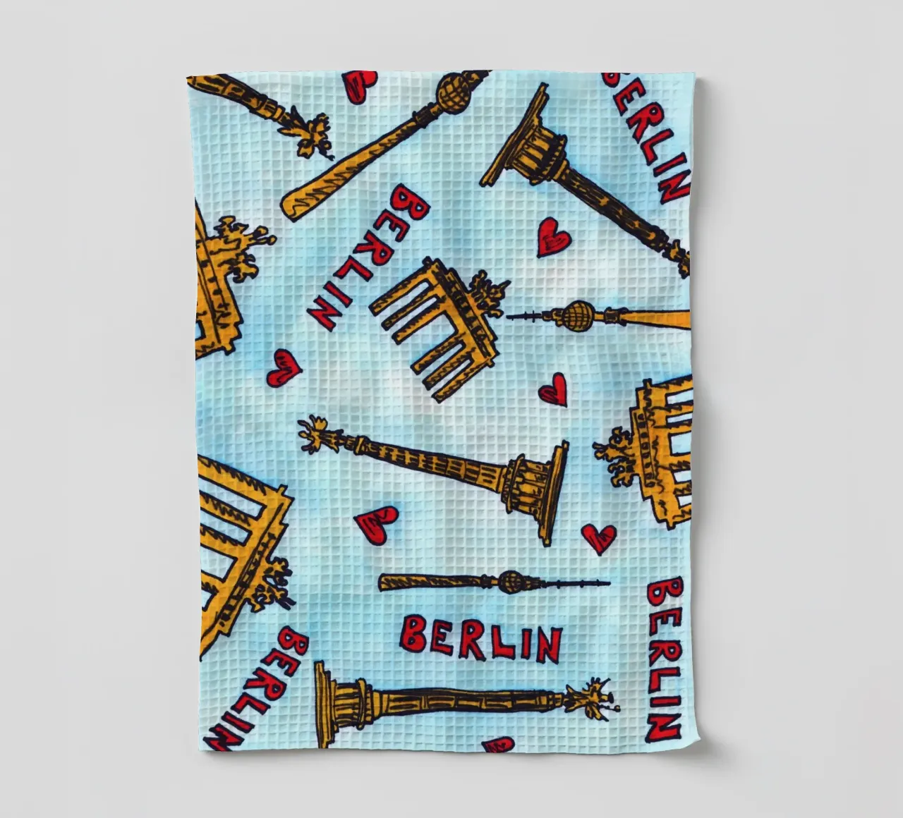 Berlin Pattern tea towel by KP Design
