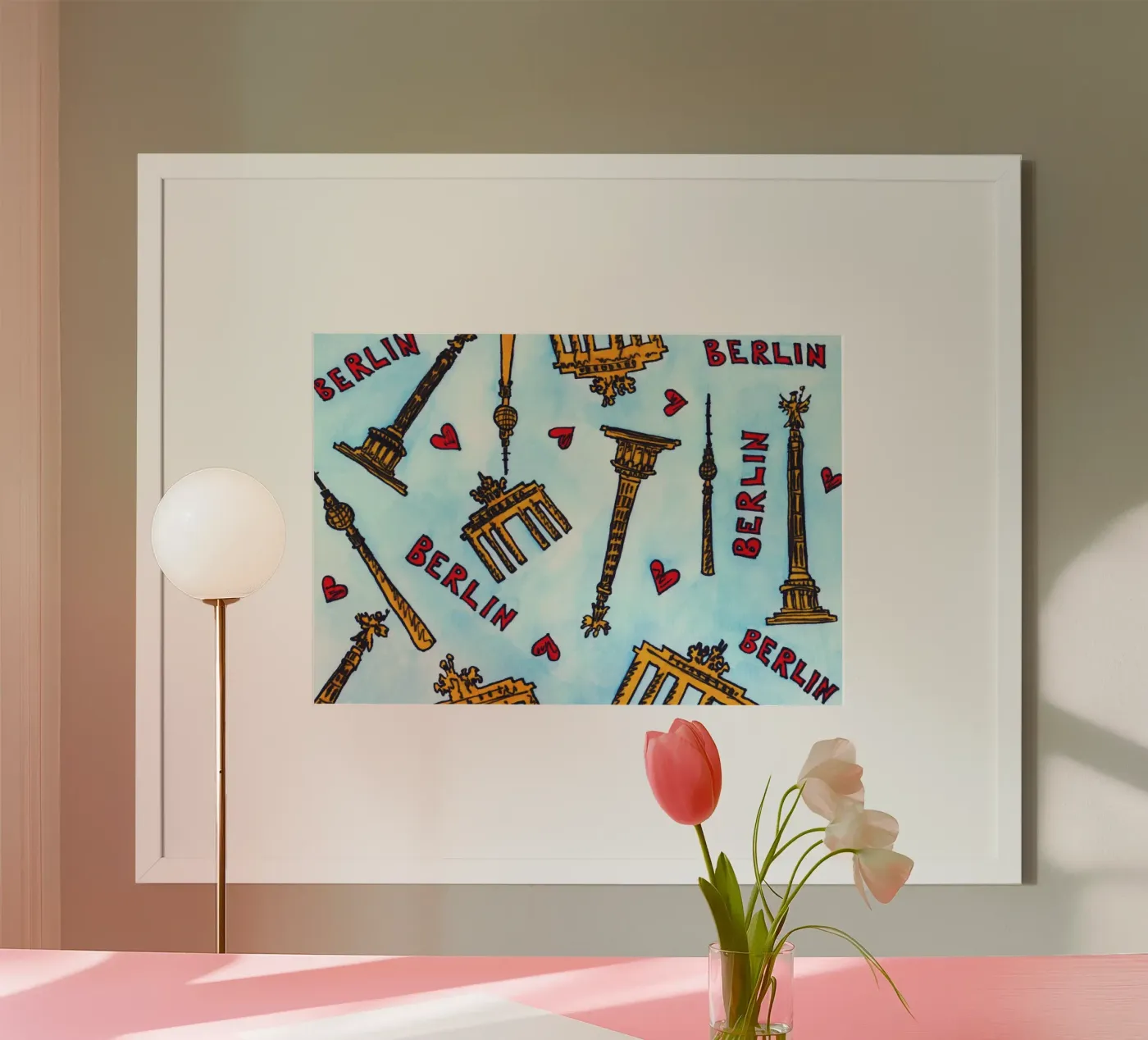 Berlin Pattern poster de KP Design