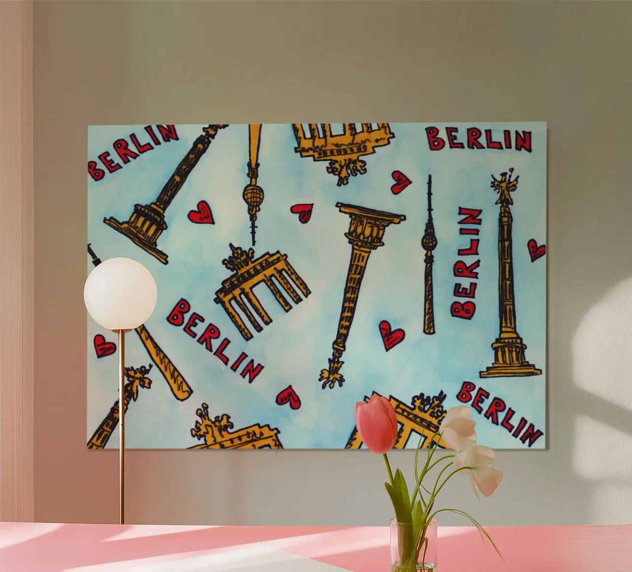 Berlin Pattern Poster von KP Design