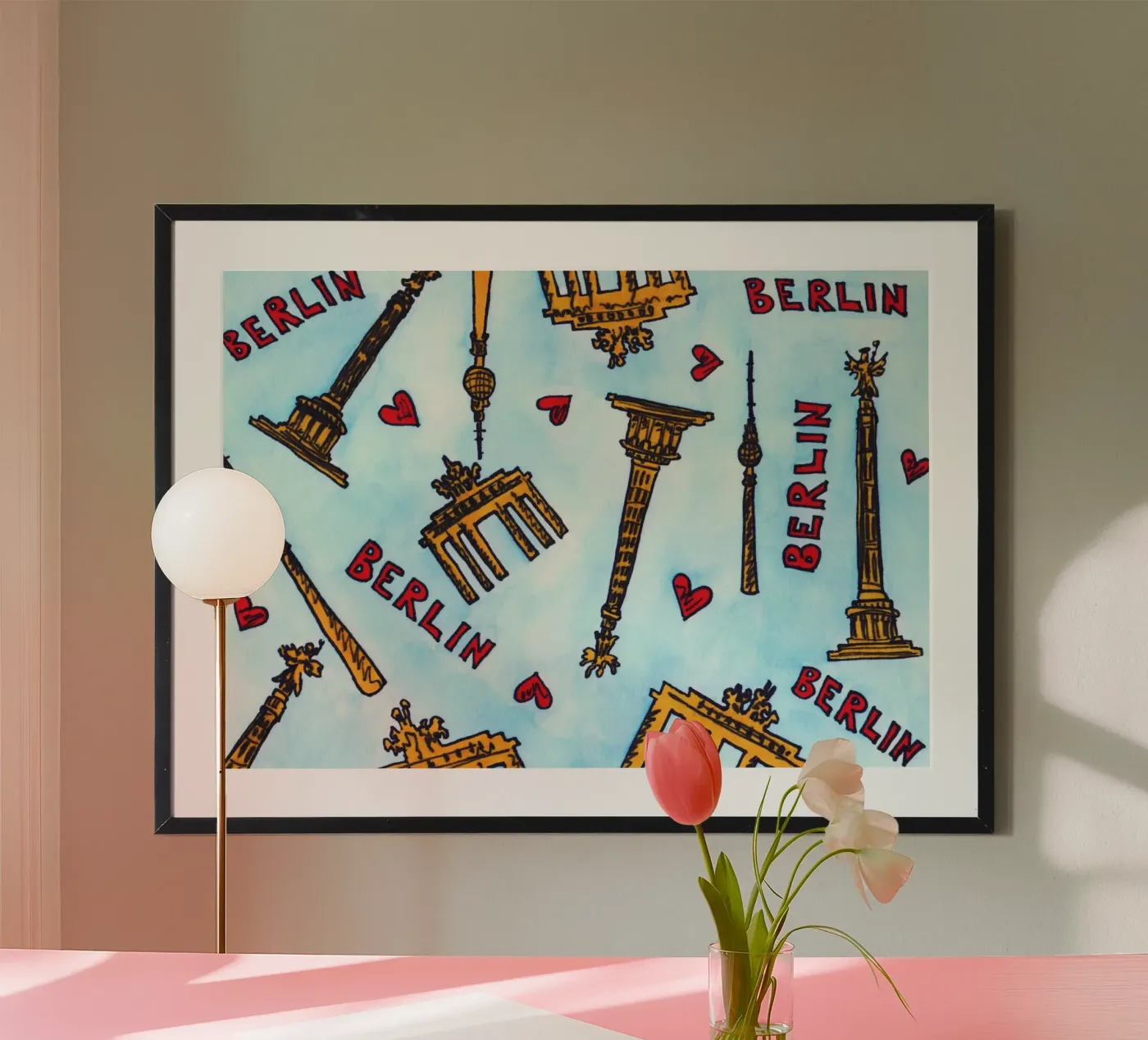 Berlin Pattern poster de KP Design