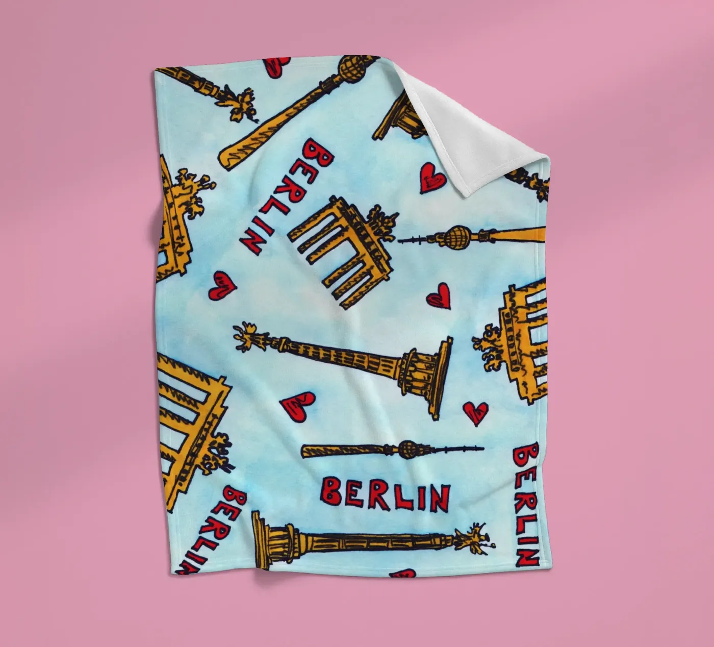 Berlin Pattern Fleecedecke von KP Design