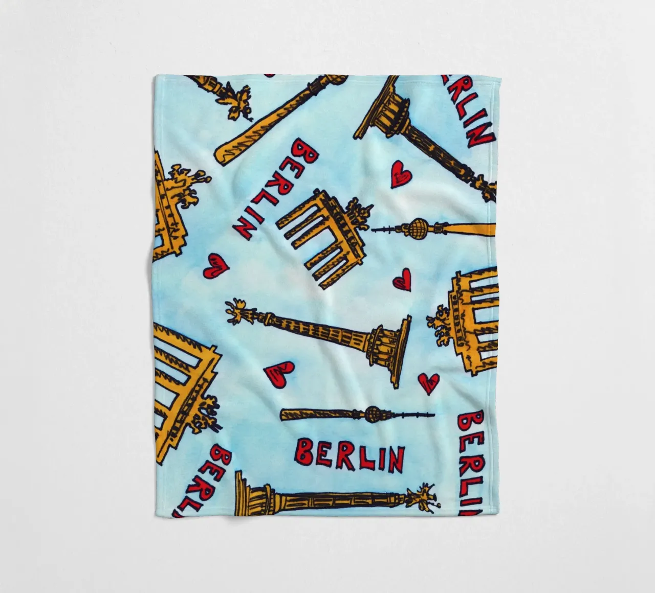 Berlin Pattern Fleecedecke von KP Design